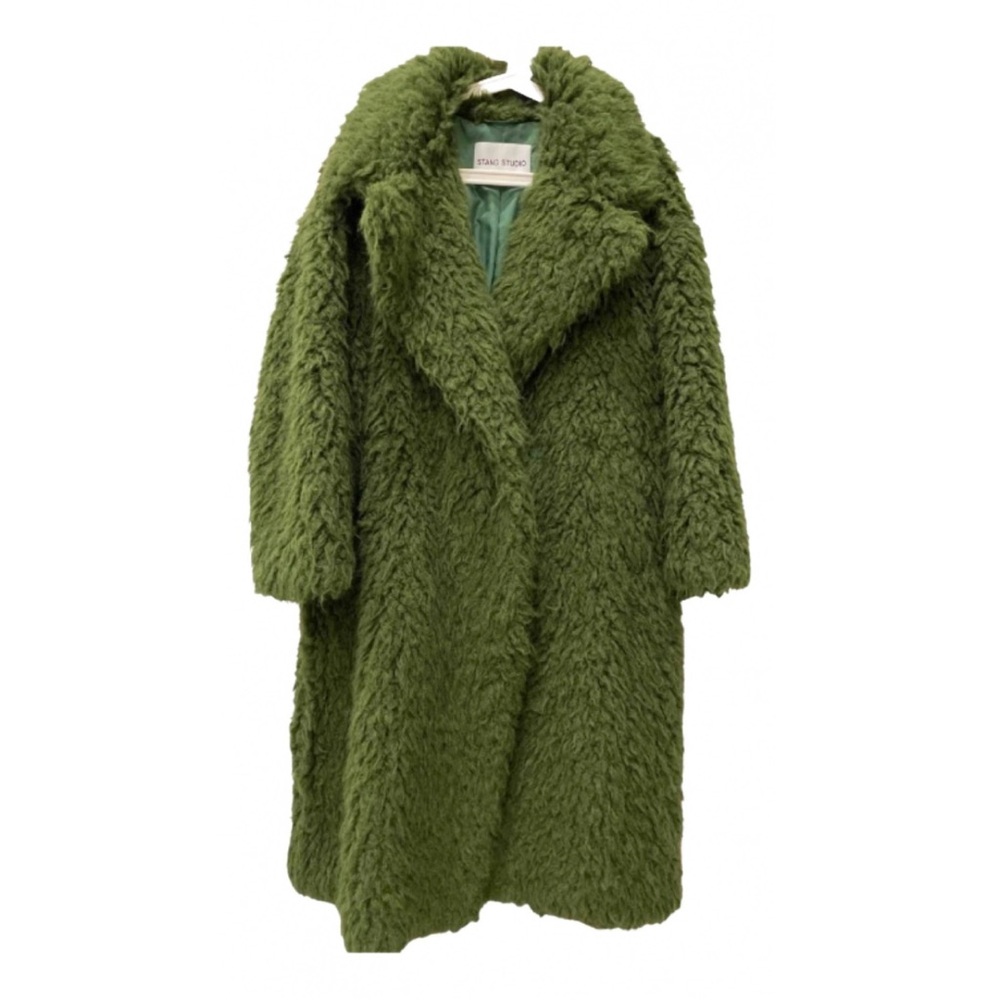 Stand Studio Olive Teddy Jacket
